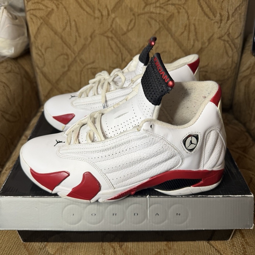 2011 Nike Air Jordan 14 Retro Candy Cane 487471-101 Men's Size 8.5